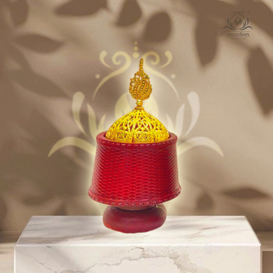 Elegant Red Bakhoor Burner (Non-Electric)