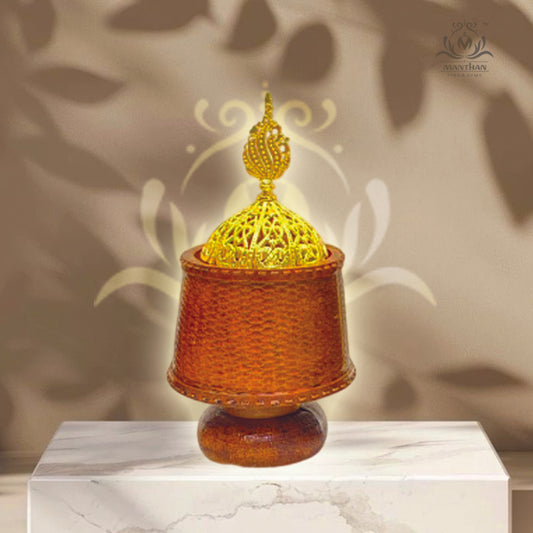 Elegant Brown Bakhoor Burner (Non-Electric)