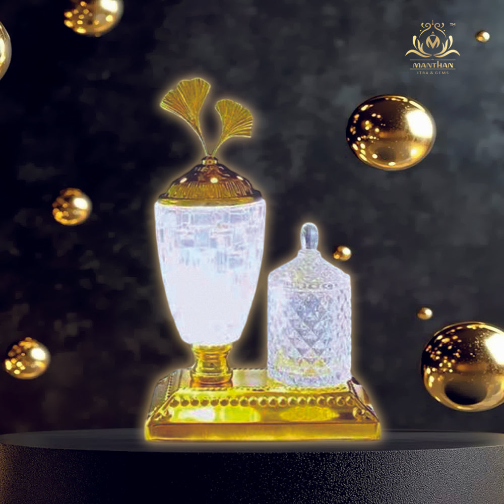 Luxury Glass Burner with Bakhoor Jar (Electric)