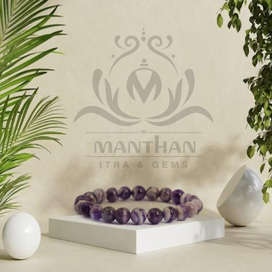 Natural Chevron Amethyst Bracelet