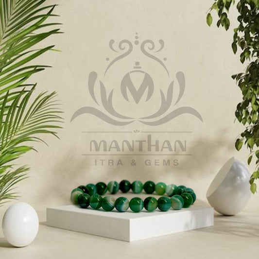 Green Banded Agate Bracelet